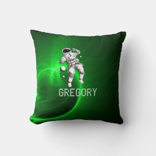 Cojín Decorativo Galaxia Verde Astronauta Personalizado