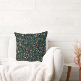 Cojín Decorativo Galaxias Cobre Negro y Azul
