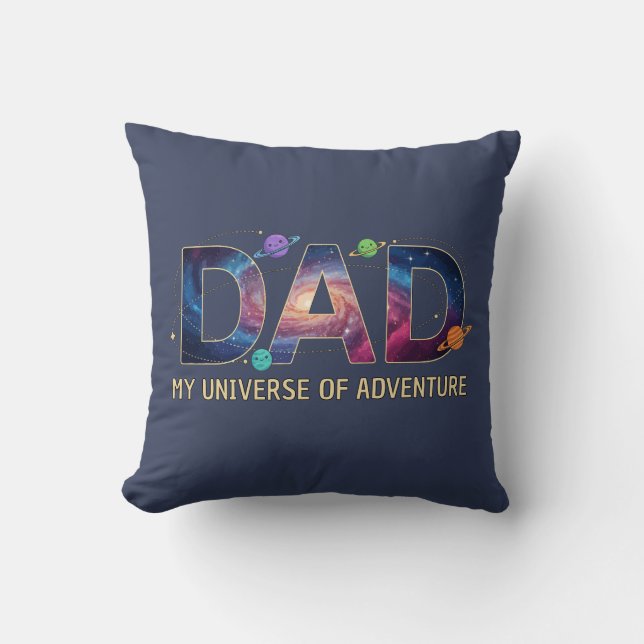 Cojín Decorativo Galaxy Dad Universe Adventure (Anverso)