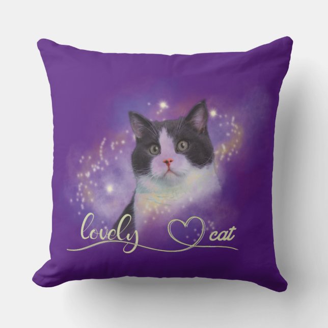 Cojín Decorativo Galaxy Lovely Cat (Anverso)