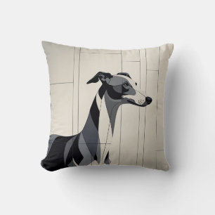 Cojín Decorativo Galgo Elegante Minimalista de Parches