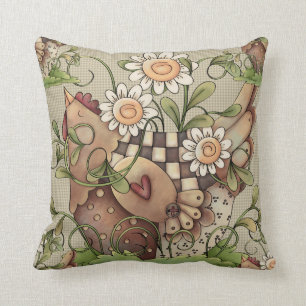Cojín Decorativo Gallina dulce de la margarita