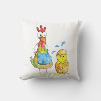 Cojín Decorativo Gallina dulce y caprichosa de mamá con bebé