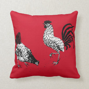 Cojín Decorativo Gallina y gallo