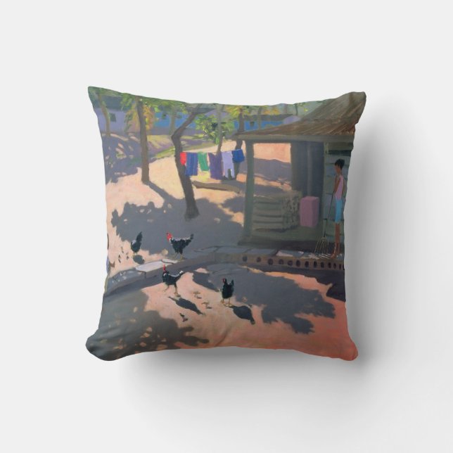 Cojín Decorativo Gallinas y pollos Cuba 1997 (Anverso)