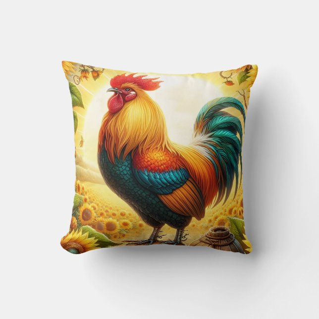 Cojín Decorativo Gallo (Anverso)