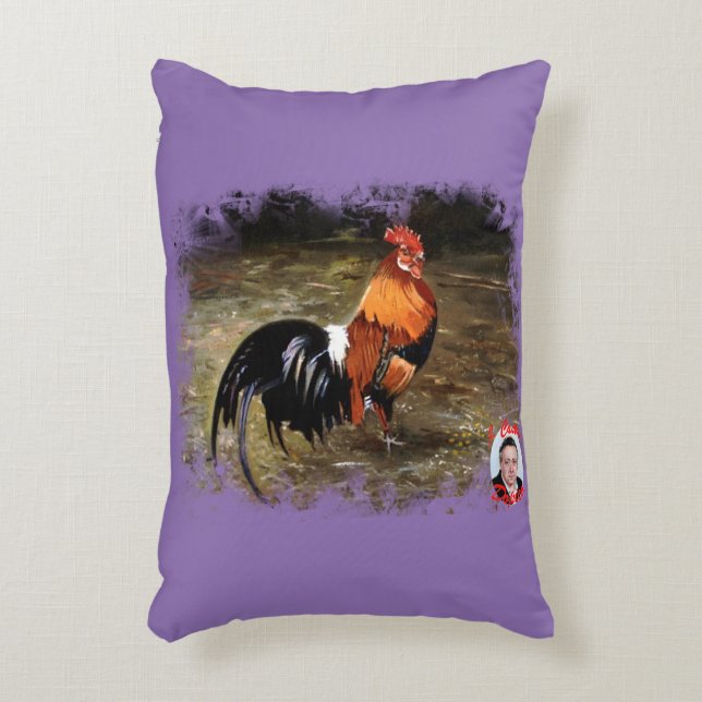 Cojín Decorativo Gallo/Galo/Rooster (Frente (Vertical))