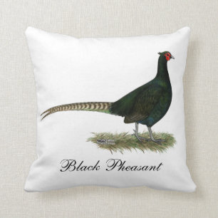 Cojín Decorativo Gallo negro del faisán