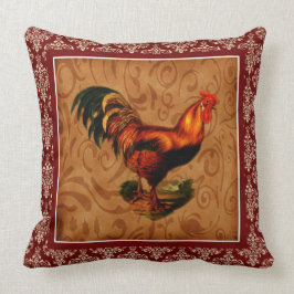 Cojín Decorativo Gallo rústico campestre hermoso y elegante