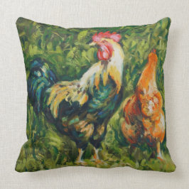 Cojín Decorativo Gallo y gallina