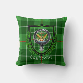 Cojín Decorativo Galloway Clan Escocesa Tartán y Escudo