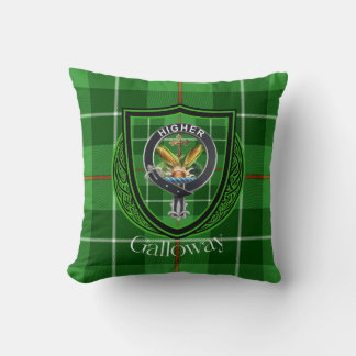 Cojín Decorativo Galloway Clan Escocesa Tartán y Escudo