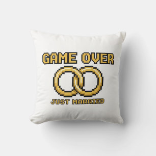 Cojín Decorativo Game Over Married Funny Throw Pillow