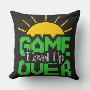 Cojín Decorativo Game Over: Revive Juegos Antiguos, Sube de Nivel t