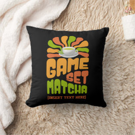 Cojín Decorativo GAME SET MATCHA Fun Latte Drinker Nombre personali