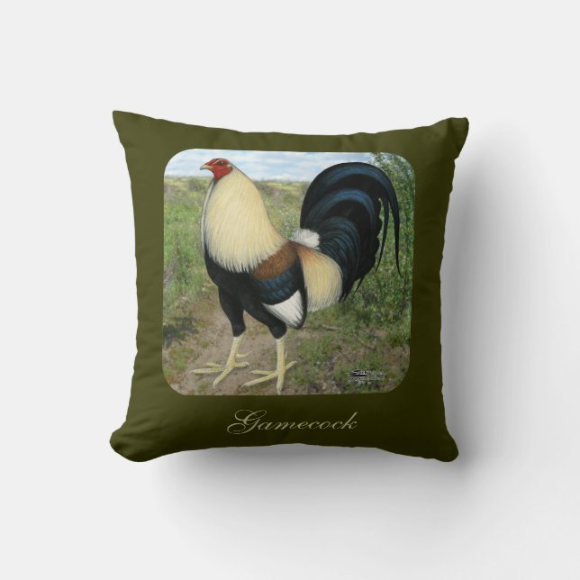 Cojín Decorativo Gamecock de carretera de campo (Anverso)