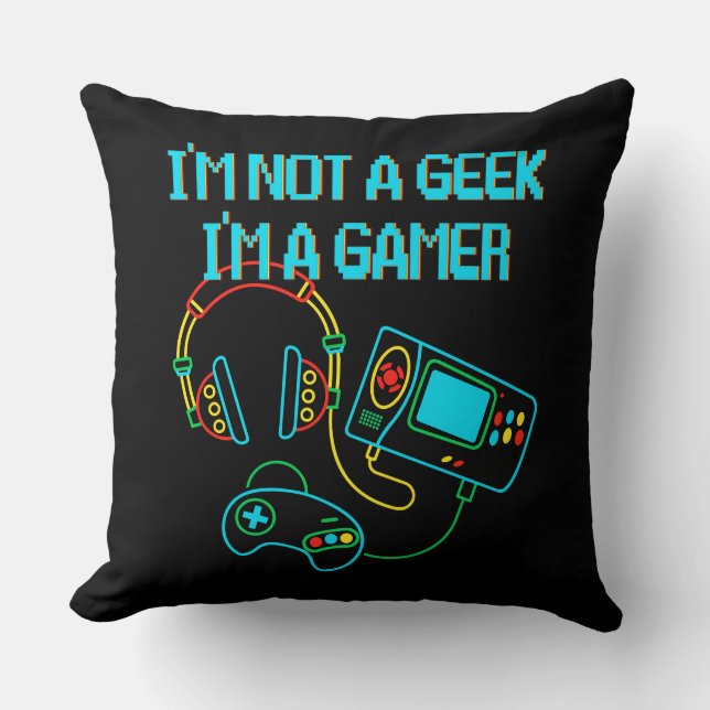 Cojín Decorativo Gamer Retro Neon (Anverso)