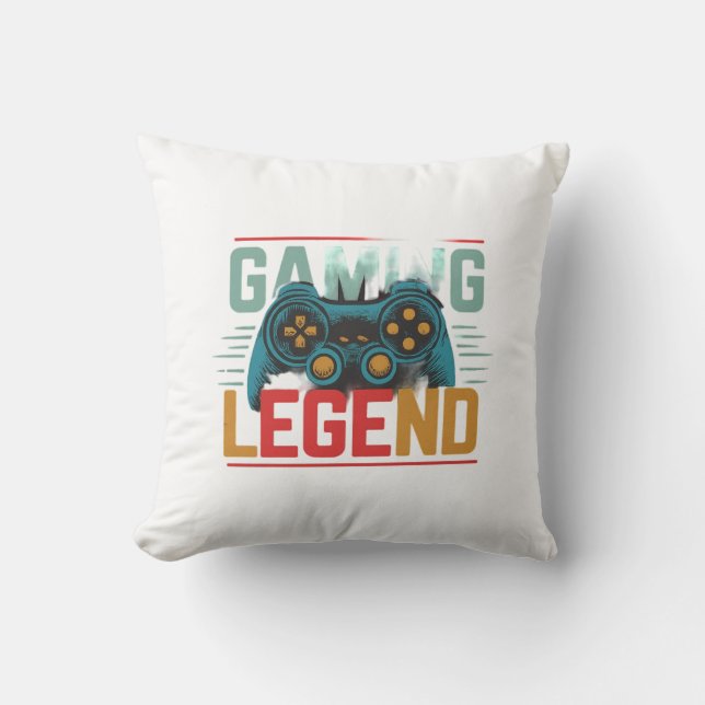 Cojín Decorativo Gaming Legend & Gelato Genius (Anverso)