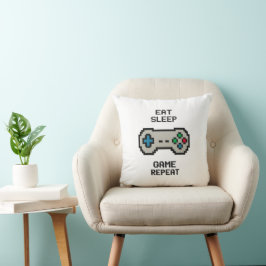 Cojín Decorativo Gaming Throw Pillow – Pixel Art Gamer Room Decor