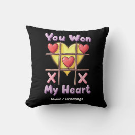 Cojín Decorativo Ganaste mi corazón romántico y bonito día de San V