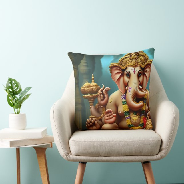 Cojín Decorativo Ganesh se toma un selfie (Silla)