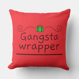 Cojín Decorativo Gangsta Wrapper Holiday Throw Pillow