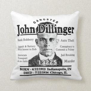 Cojín Decorativo Gángster John Dillinger