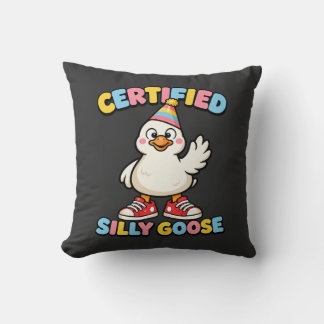 Cojín Decorativo Ganso de Dibujos Animados Lindo Ganso Tonto Certif