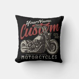 Cojín Decorativo Garaje para motociclistas Rebel Cruiser Personaliz