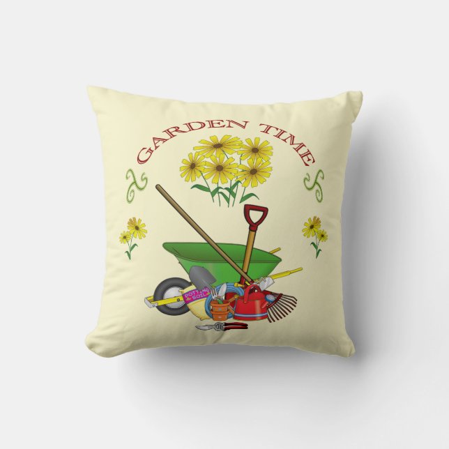 Cojín Decorativo Gardener's, Garden Time, Gardening Cushion (Anverso)