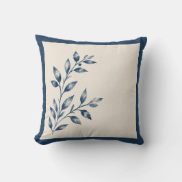 Cojín Decorativo Gardens Syracuse Minimalist Blue Leaf Cushion