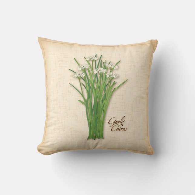 Cojín Decorativo Garlic Chives Herb (Anverso)