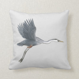 Cojín Decorativo Garza de gran azul en vuelo