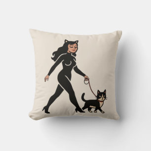 Cojín Decorativo Gata Señora Cuti Gatito de Esmoquin   Hueso Gráfic