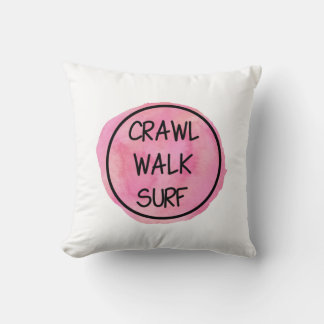 Cojín Decorativo Gatear Caminar Surf con Diseño Rosa