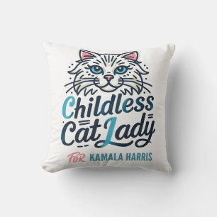 Cojín Decorativo Gatita sin hijos de Kamala Harris