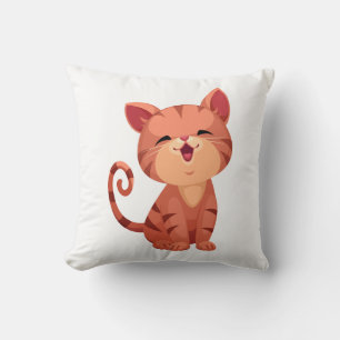 Cojín Decorativo Gatito Adorable Naranja Atigrado Gato Mamá Amante
