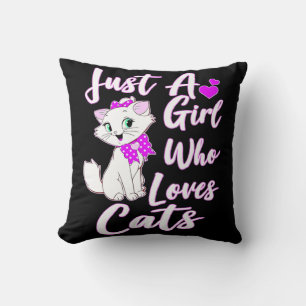 Cojín Decorativo Gatito Adorable Solo Una Chica Que Ama Los Gatos