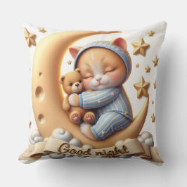 Cojín Decorativo Gatito con osito de peluche, colección de Natasha