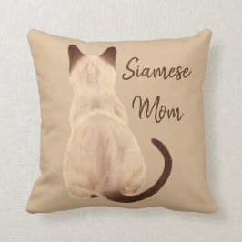 Cojín Decorativo Gatito de la mamá del gato siamés de Sasha que