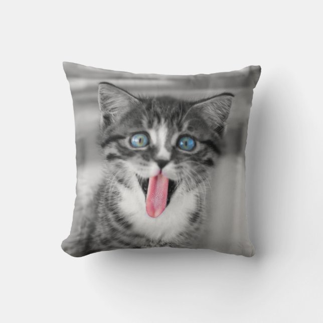Cojín Decorativo Gatito divertido (Anverso)