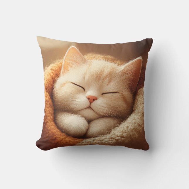 Cojín Decorativo Gatito dormilón (Anverso)