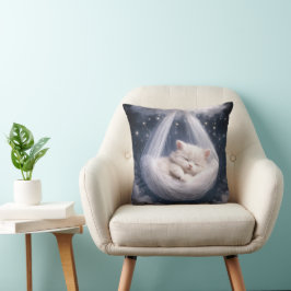 Cojín Decorativo Gatito durmiendo en una hamaca de tul