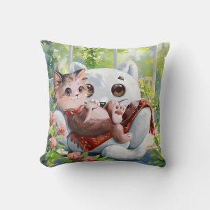 Cojín Decorativo Gatito en el sofá