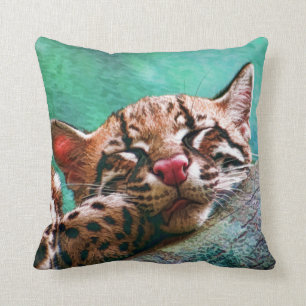 Cojín Decorativo Gatito lindo del Ocelot del bebé el dormir