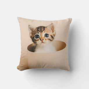 Cojín Decorativo Gatito lindo en una copa