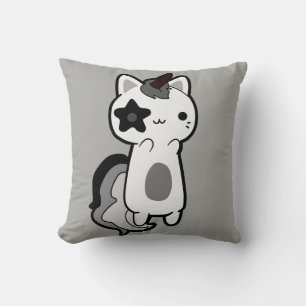 Cojín Decorativo Gatito Negro Kawaii