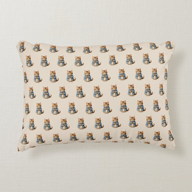 Cojín Decorativo Gatitos a la antigua (Anverso)