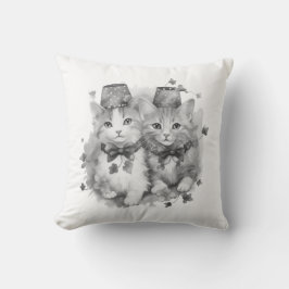 Cojín Decorativo Gatitos blancos y negros