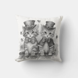 Cojín Decorativo Gatitos blancos y negros